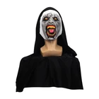 The Nun Mask with Hood for Adult Scary Horrible Halloween latex Mask of party costume