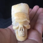 Crystal Wholesale Natural Quartz Hand Carved Crystal Skull with White Cluster Hair for Sale