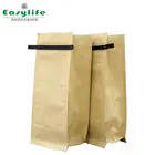 Custom printing kraft paper tin tie coffee bean packaging bags