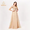 Best Organza A-Line Casual Evening Dresses Tulle Flower Gown Designs Robe De Soiree Evening Dress Party Wear For Lady