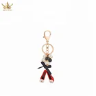 Wholesale Cheap Metal Spinning Custom Embroidered Zinc Alloy Keychain