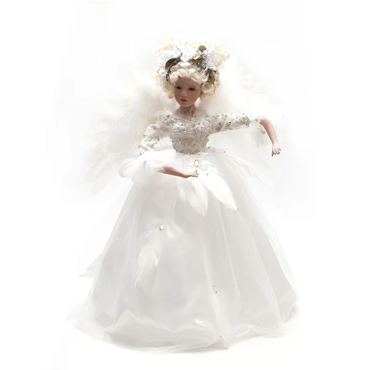 32 "móvil suave trapo vestido de boda de hadas casa niños muñeca de juguete con luz y música