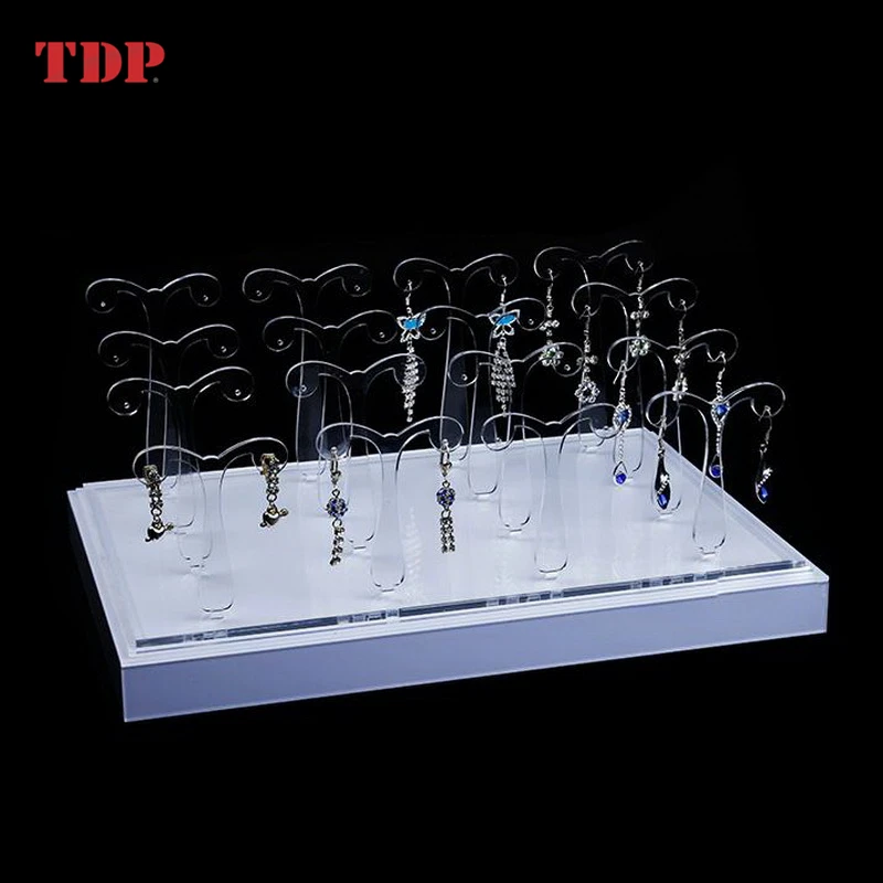 Shop Exhibitor Tray Creative Clear Jewelry Acrylic Earring Display Stand Rack Organizer