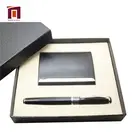 Gift Engravable Business Name Card Holder Case Key Chain And Pen Gift Set