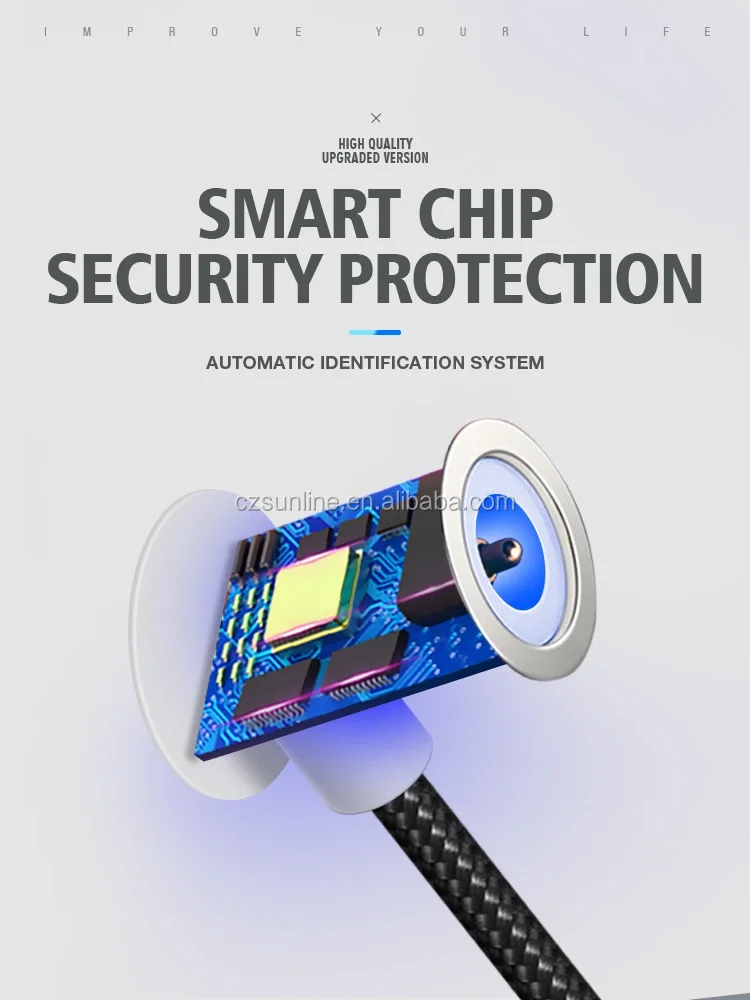 SUNLINE 2019 high feedback 90 degree micro usb cable nylon weave 2.4A 3 in 1 magnetic charging cable - ANKUX.COM