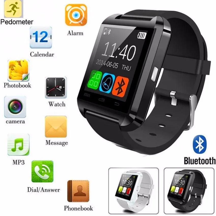

High Quality U8 Smart Watch Sport Bluetooth Smartwatch Fitness Tracker with SMS Reminder For Android & IOS