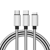 Three in One dual port usb charger cable 3 in 1 multi for android, for iphone charging cables