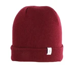 Thick Knit Beanie Custom Knitted Pom Beanie Hat Winter Knitted Wool Hat For Men
