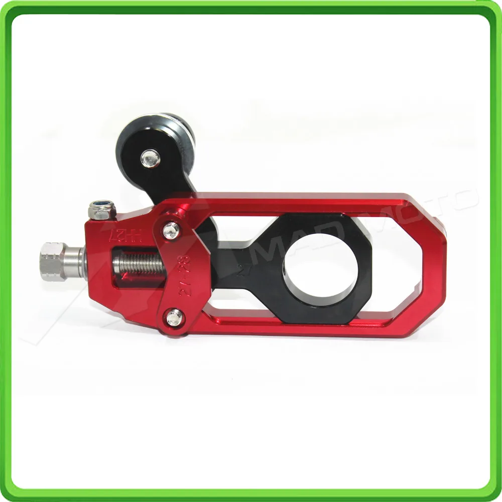 Motorcycle Chain Tensioner Adjuster with bobbins kit for Yamaha FZ1 2006 2007 2008 2009 2010 2011 2012 2013 2014 2015 Red&Black (7)