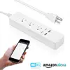 Chicoyo cord 1.8M American type 3 Outlets WiFI Smart Power Strip with Max 2.4A fast charging USB ports