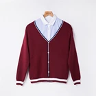 New design v-neck custom Cardigan Sweater for kids