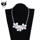 Abalone Jewelry Sale Abalone Mother Of Pearl Necklace Flower White Freshwater Pearl Necklace Jewelry
