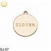 Fashion coin gold metal pendant stamped logo bead for jewelry charms