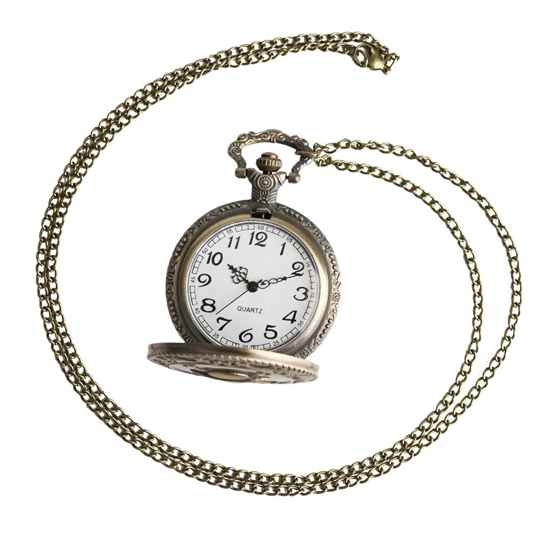 Japanese Anime Pocket Watch Hot One-piece Skull with Straw Hats Cover Slim Chain Cool Comic Clock Best Gifts for Boys Girls Fans (6)