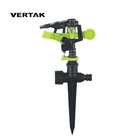 VERTAK new 1/2" garden Lawn water irrigation tool pulsating plastic impulse sprinkler with 2-way spike