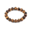 wholesale natural Gemstone 8mm NO CHARMS brown tiger eye stone bracelet