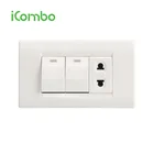 2018 1 Gang 2 Pin socket and 2 Gang Wall Switch For Wholesale