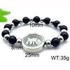 Wholesale silver beads brands bracelet 316L stainless steel jewelry