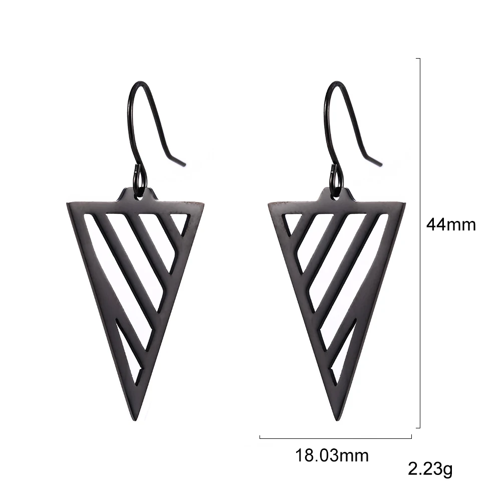 Unique Simple Fashion Stainless Steel Geometrical Shape Gun Black Plated Hollow Out Earrings For Wholesales
Unique Simple Fashion Stainless Steel Geometrical Shape Gun Black Plated Hollow Out Earrings For Wholesales