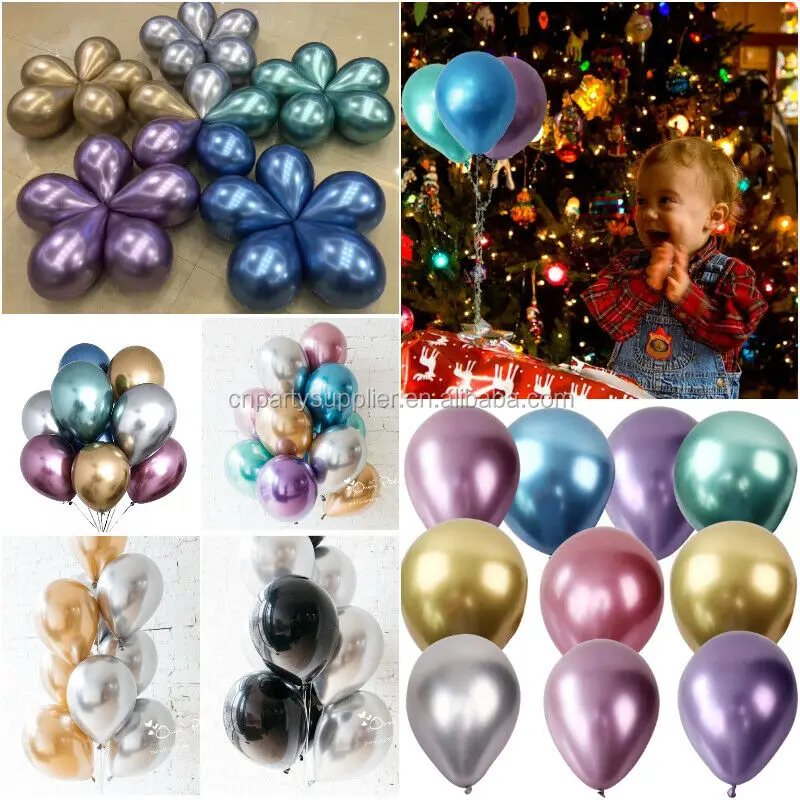 Wholesale 12 Inch Latex Balloon Stuffing Foil Chrome Balloons For