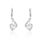 26355 Xuping new design women jewelry colorful zircon inset rhodium gold plated drop earrings for sale