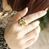 New Arrival Fashion Punk Elegant Metallic Braided Ring High Quality Joint Finger Ring