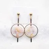 New metal Chinese style ear rings mix color ring acetate hoop earrings