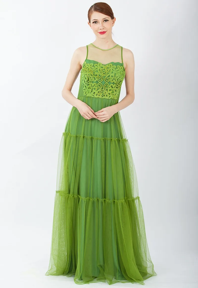 a-lin green maxi dress sleeveless evening party long dress women