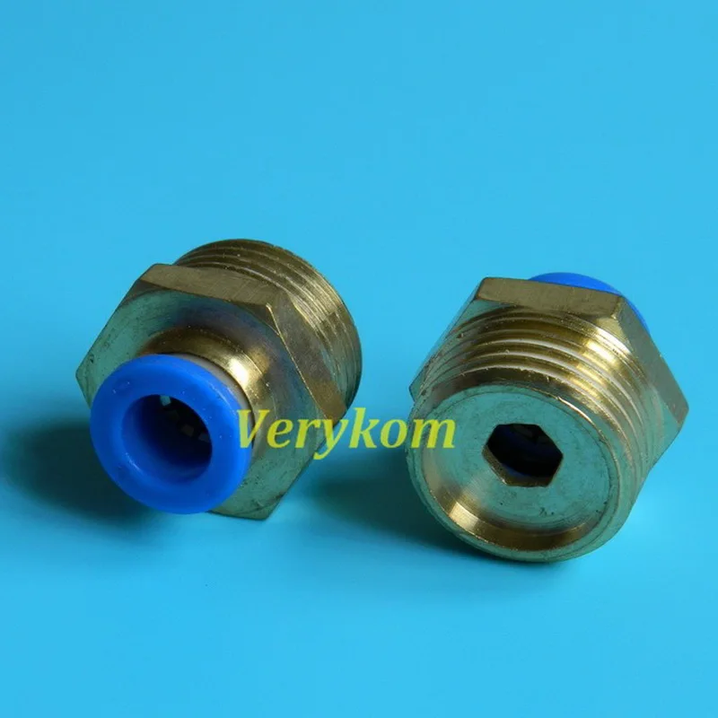 10 Pieces 8mm x 1/4" BSP Male Run Tee Pneumatic Connector Push In Fitting 
