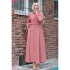 High quality modern casual abaya muslim women dress dubai loose robe female arab clothing