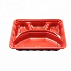 Easy Green Microwavable Leakproof Plastic Disposable Bento Lunch Box/ Fast Food container with Anti-fog lid