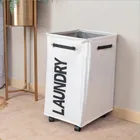 JUSTOP Simple laundry basket with wheels toy laundry basket for kids