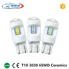 Ceramics T10 Socket 6SMD 3030 Chip Car Led Interior Dome Light 168 194 W5W Auto Reading Lamp Parking Bulb DC 12V