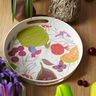 Eco friendly colorful Kitchen bamboo fiber Hotel Supplies Serving Trays