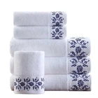 Plain Dyed Towel 100% Cotton White Dobby Hotel Towel Cheap Bath Towel