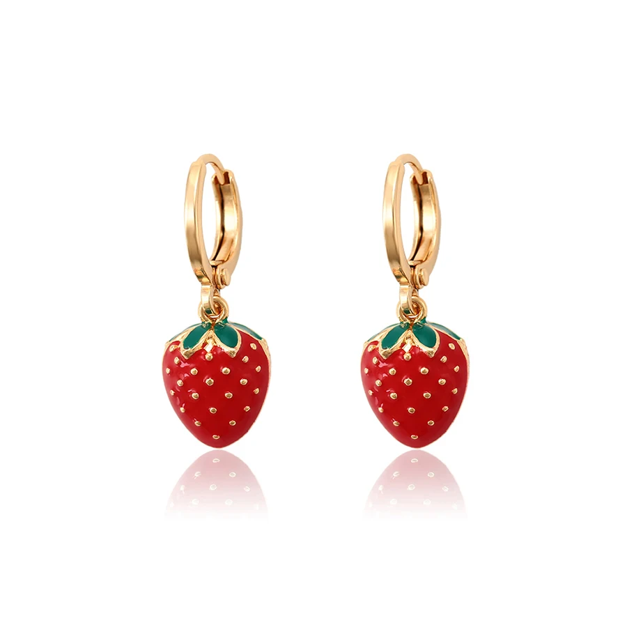 95366 xuping high quality charming strawberry drop earring gorgeous gold accessories for girls
95366 xuping high quality charming strawberry drop earring gorgeous gold accessories for girls