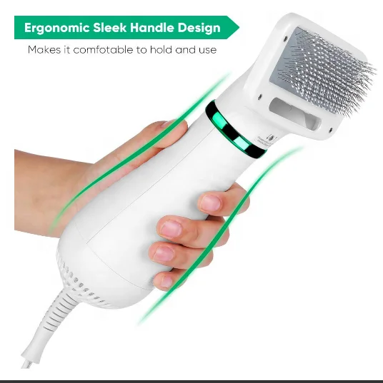 2021 New design Pet Grooming brush dog hair dryer Adjustable Temperature 2 in 1 pet brush dryer, White
2021 New design Pet Grooming brush dog hair dryer Adjustable Temperature 2 in 1 pet brush dryer, White