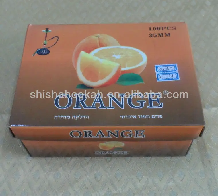 orange shisha charcoal 35mm - buy flavor shisha charcoal,shisha