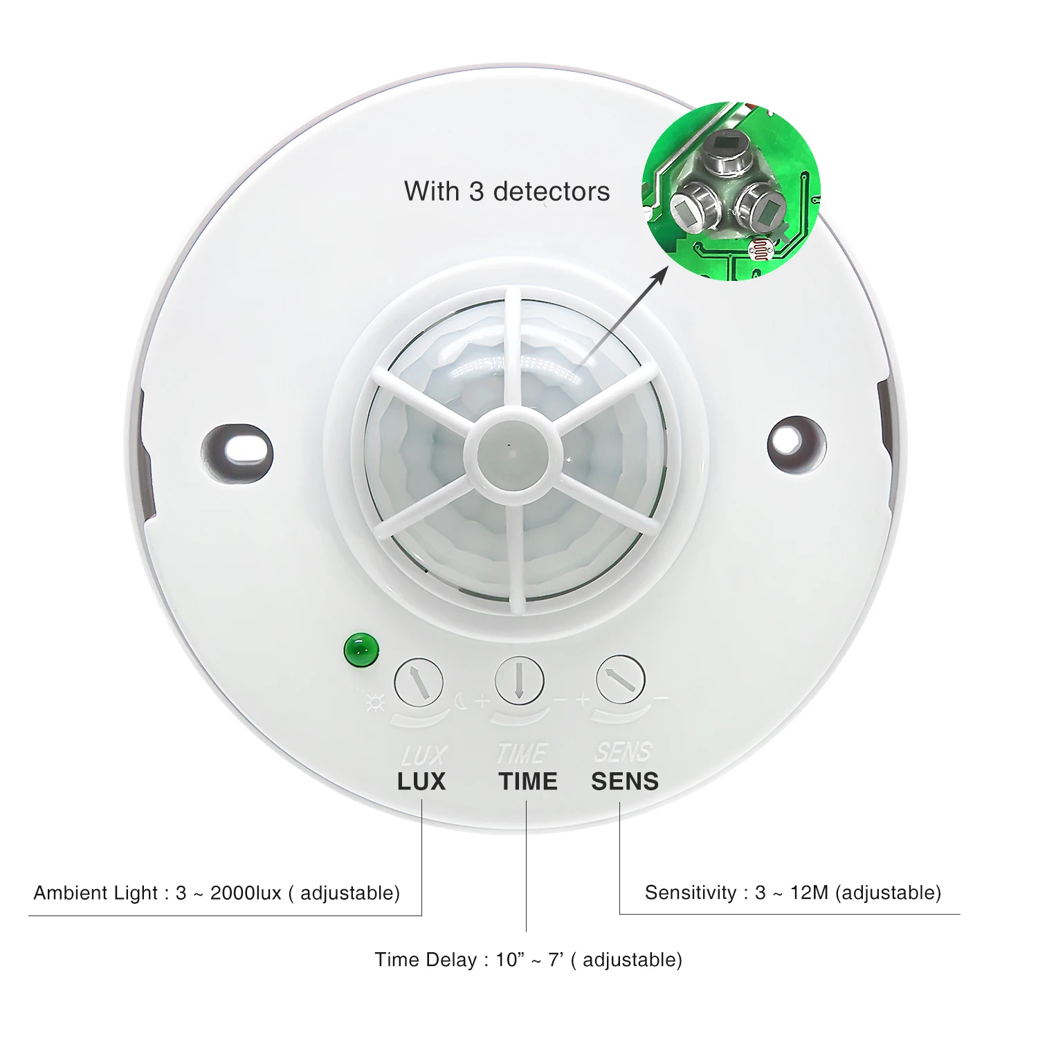 High Sensitivity 360 Degree Indoor Ceiling Mounted Occupancy Sensor