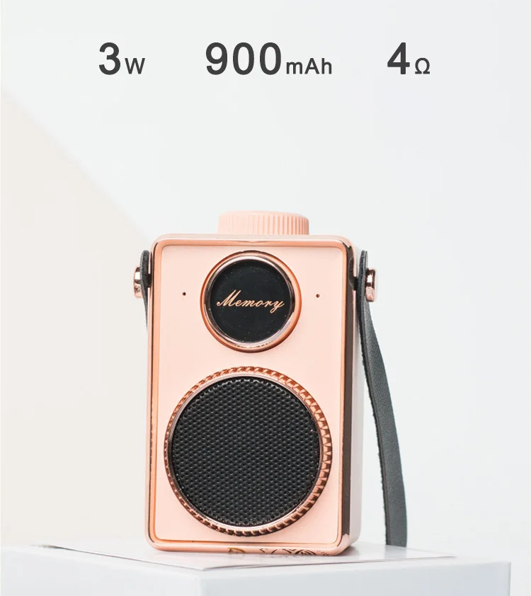 Creative retro camera mini speaker outdoor portable mobile phone wireless blue the tooth speaker - ANKUX.COM