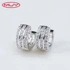 New Classic Fashion Jewelry Bride Minimalist Silver Hoop Earrings