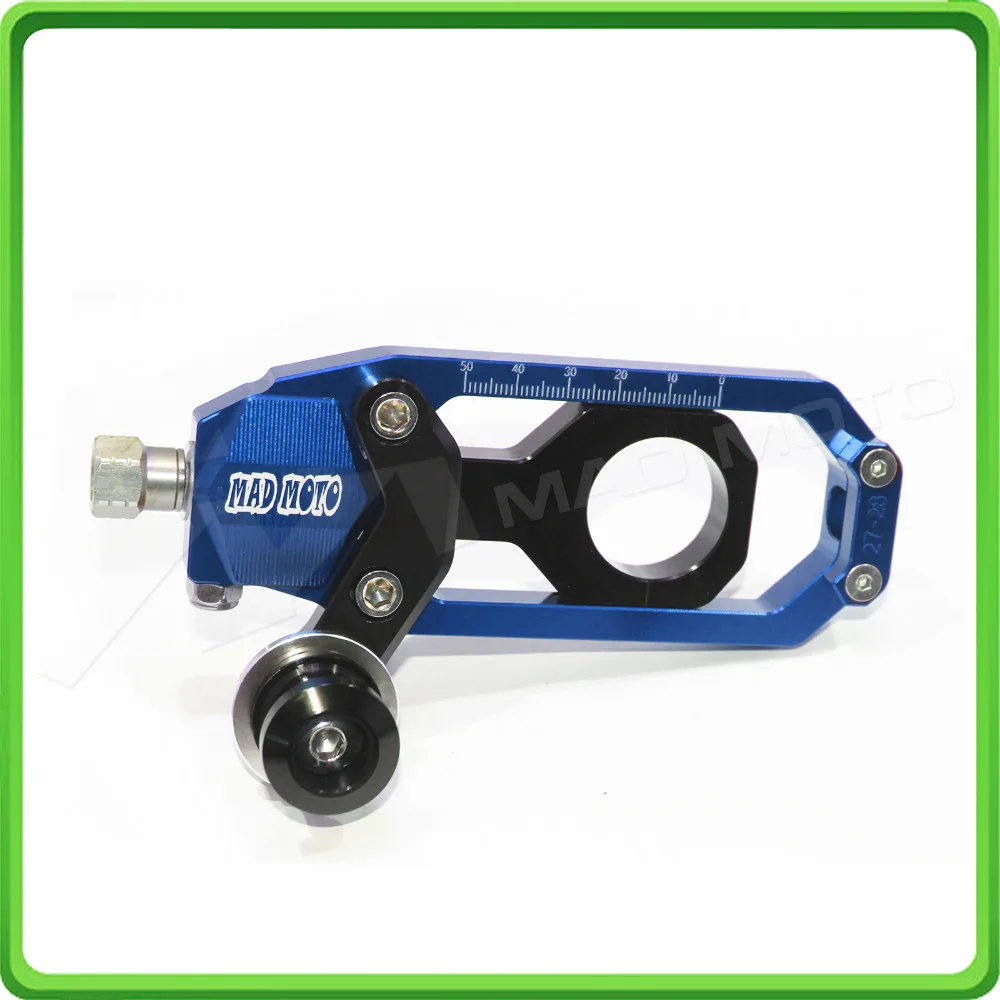 Motorcycle Chain Tensioner Adjuster with bobbins kit for Yamaha FZ1 2006 2007 2008 2009 2010 2011 2012 2013 2014 2015 Blue&Black (6)