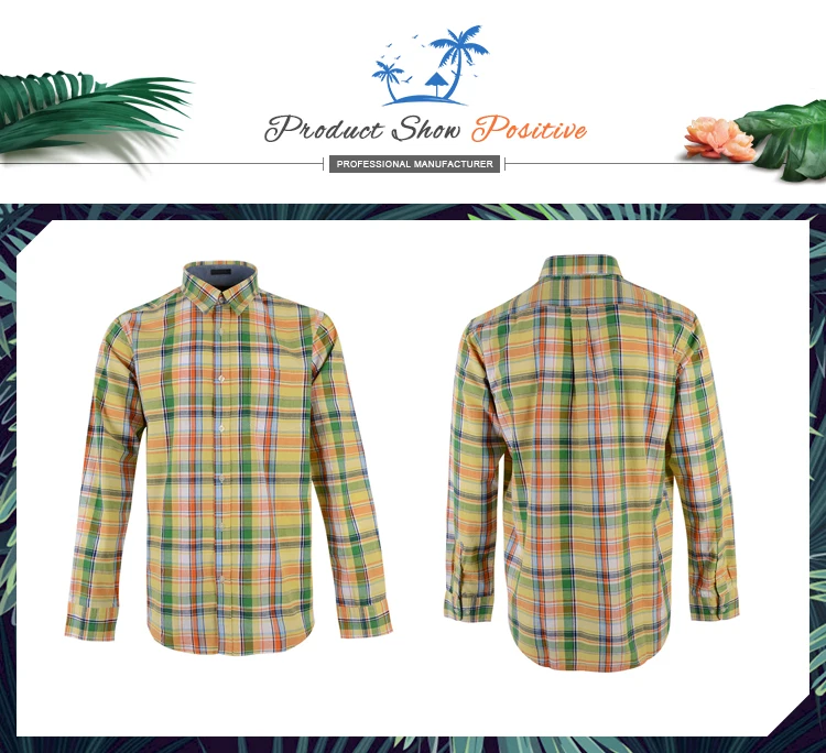 New design long sleeve colorful european mens cotton casual plaid shirt wholesale