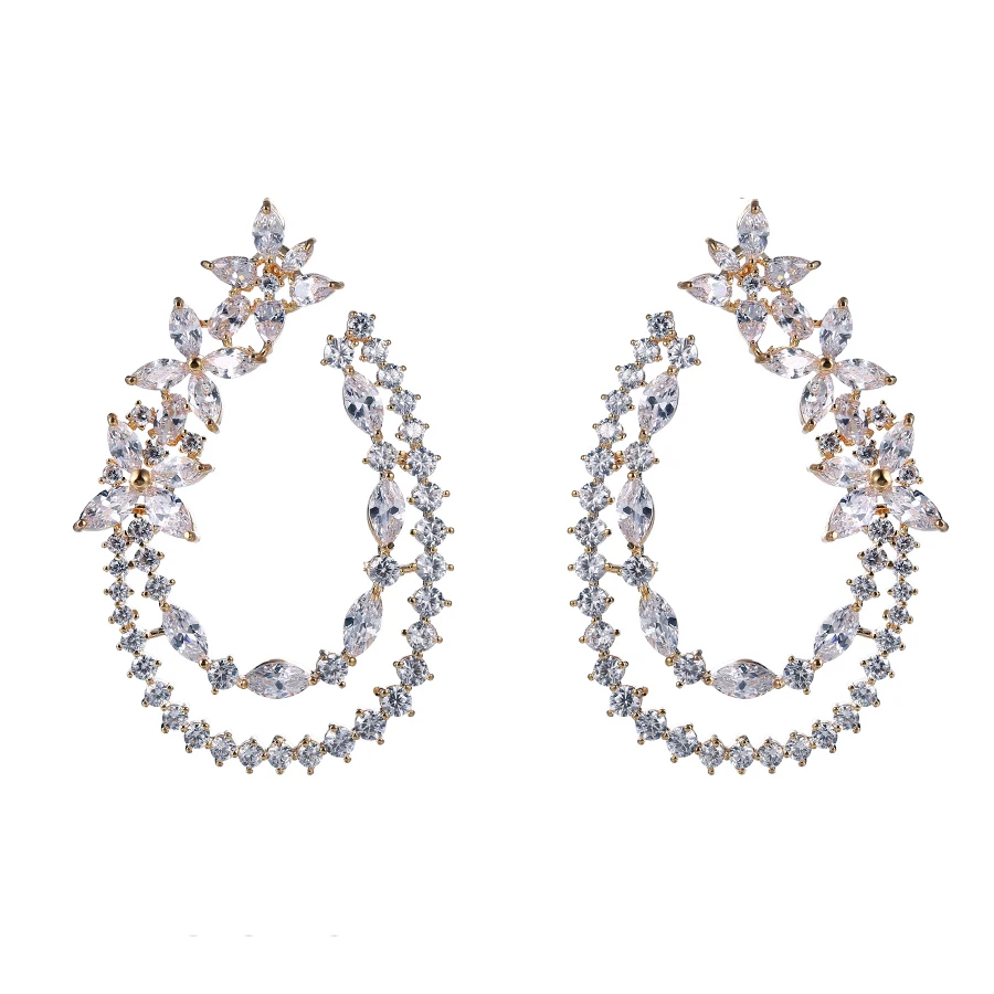94187 High quality luxury wholesale jewelry pave delicate diamond gold drop beautiful luxury earrings for ladies
94187 High quality luxury wholesale jewelry pave delicate diamond gold drop beautiful luxury earrings for ladies