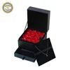 YWMY107 RDT Jewelry Shop Valentin's Day Promotion Gift 16pcs Romantic Soap Rose Flower with Squared Double Drawers Jewelry Box