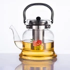 Glass,Borosilicate glass Material and Coffee & Tea Sets Drinkware Type Glass Teapot