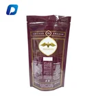 Custom clear window stand up zipper pouch aluminum foil packaging reclose golden bag