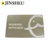 custom laser engraving message brass metal wedding invitation cards