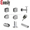 Stainless steel fixings glass balustrade clamps glass holding clips handrail glass panel mounting brackets