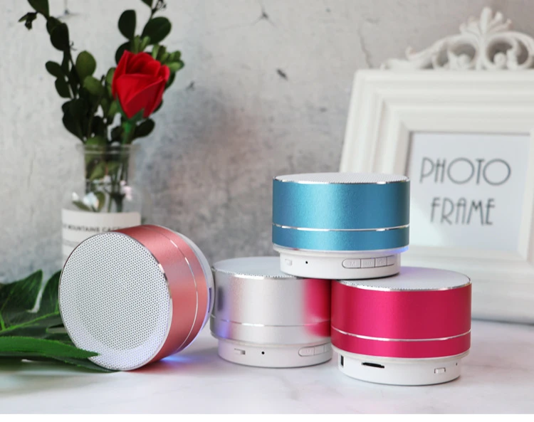 Wireless speaker metal mini portable subwoof sound with Mic TF card FM radio AUX MP3 music play loudspeaker - ANKUX.COM